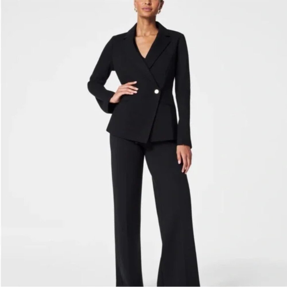 SPANX Black Double-Breasted Blazer - Picture 3 of 13